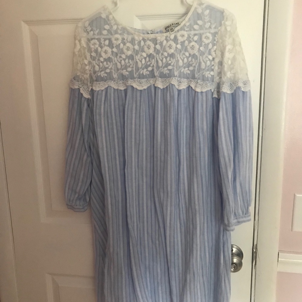Lace detail babydoll dress